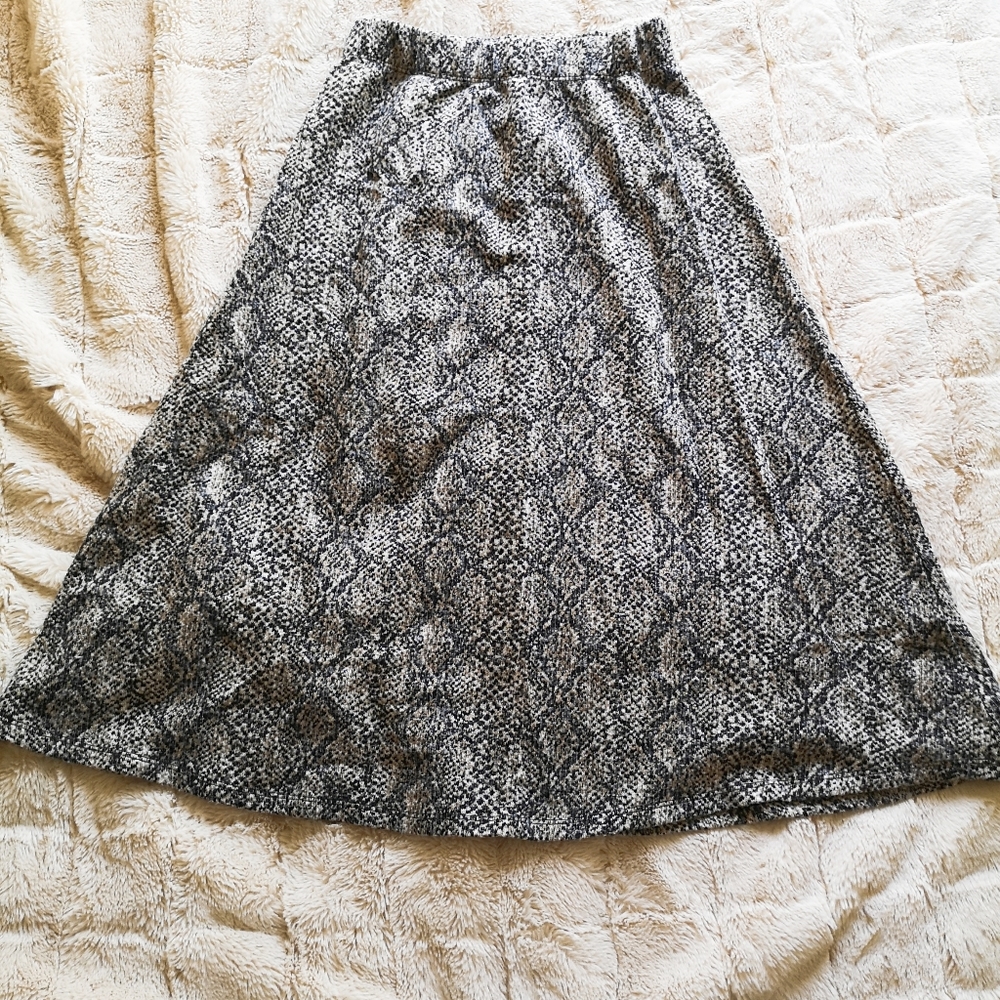 Zara animal pattern midi skirt